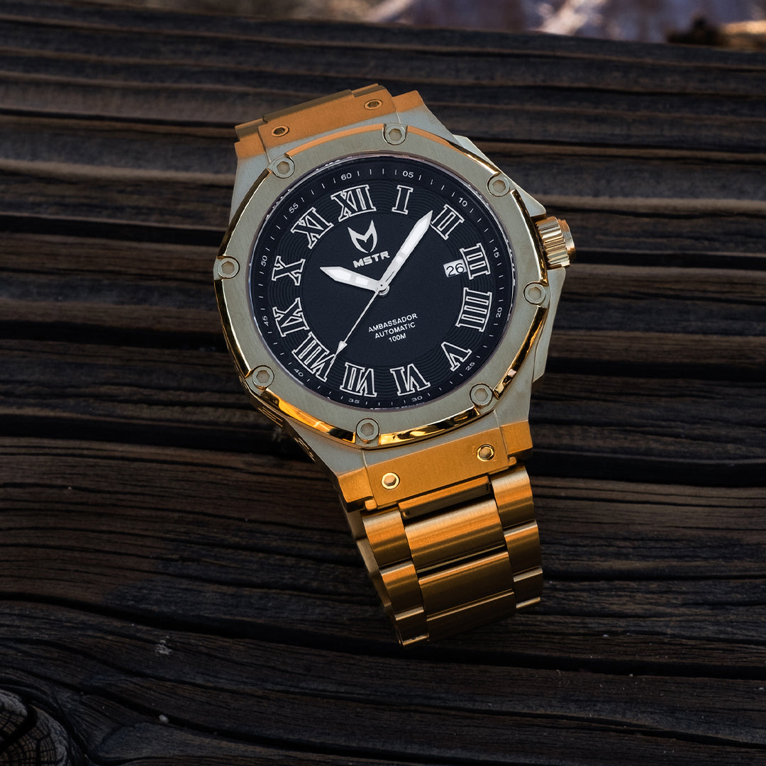 AM315SS - AUTOMATIC GOLD / STEEL BAND