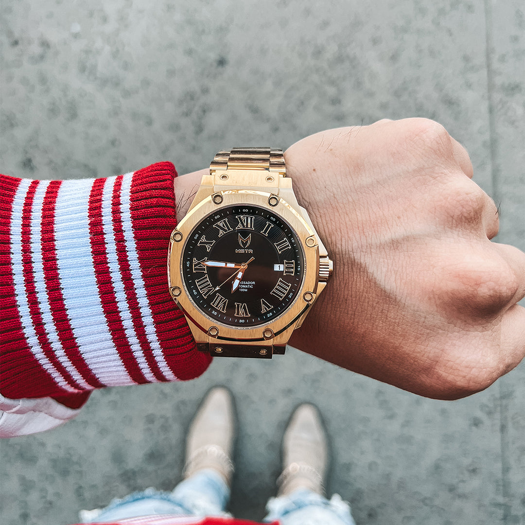 AM315SS - AUTOMATIC GOLD / STEEL BAND