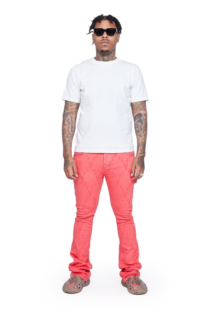 "APEX" STACKED FLARE PINK