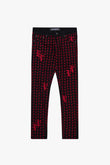 "ASTERISK" SKINNY BLACK / RED