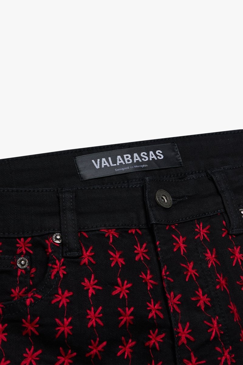 "ASTERISK" STACKED FLARE BLACK / RED