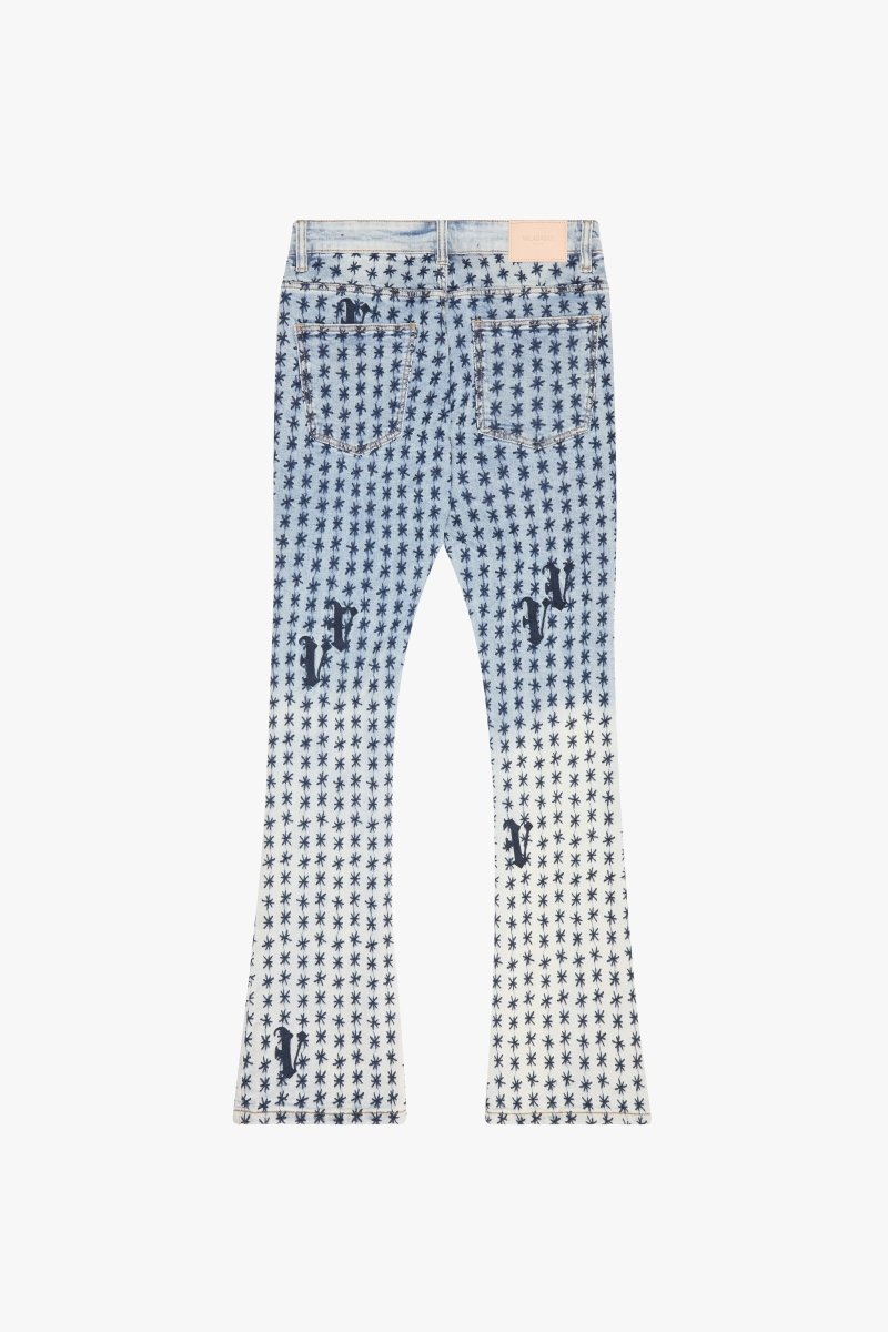 "ASTERISK" STACKED FLARE BLUE/BLACK