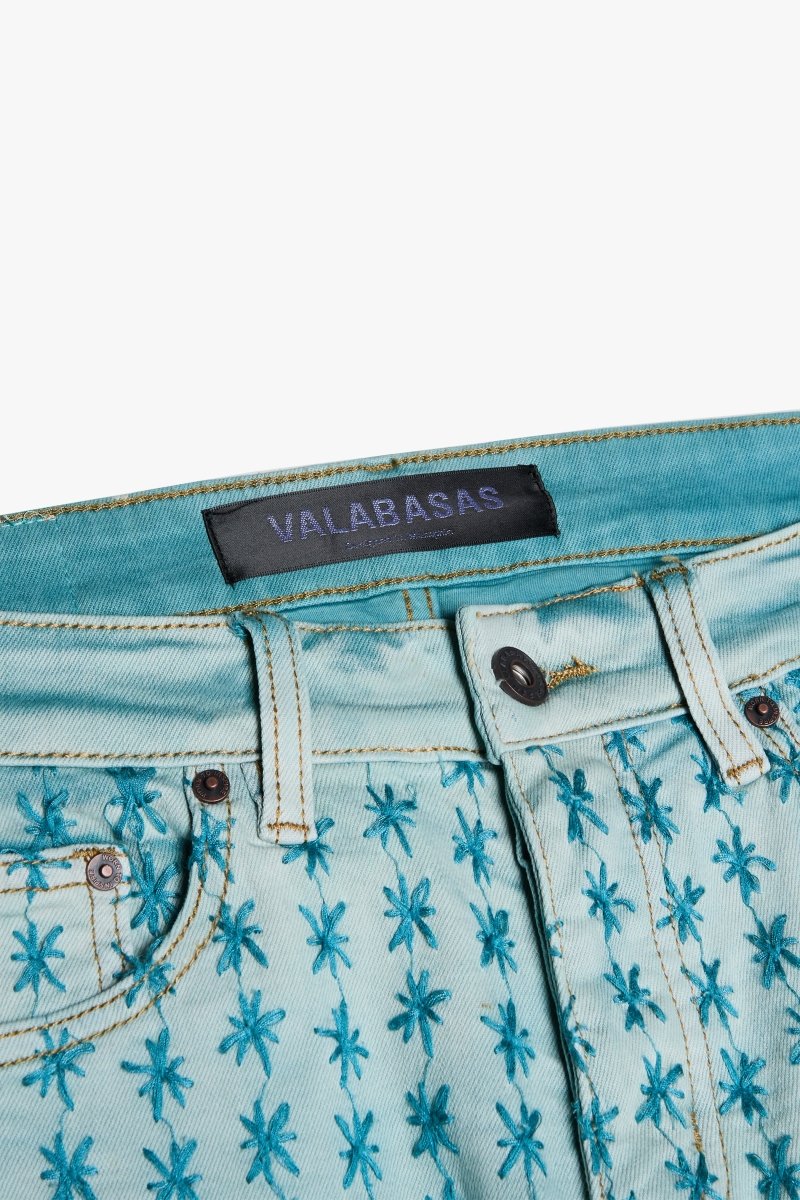 "ASTERISK" STACKED FLARE LT.BLUE/BLUE