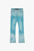 "ASTERISK" STACKED FLARE LT.BLUE/BLUE