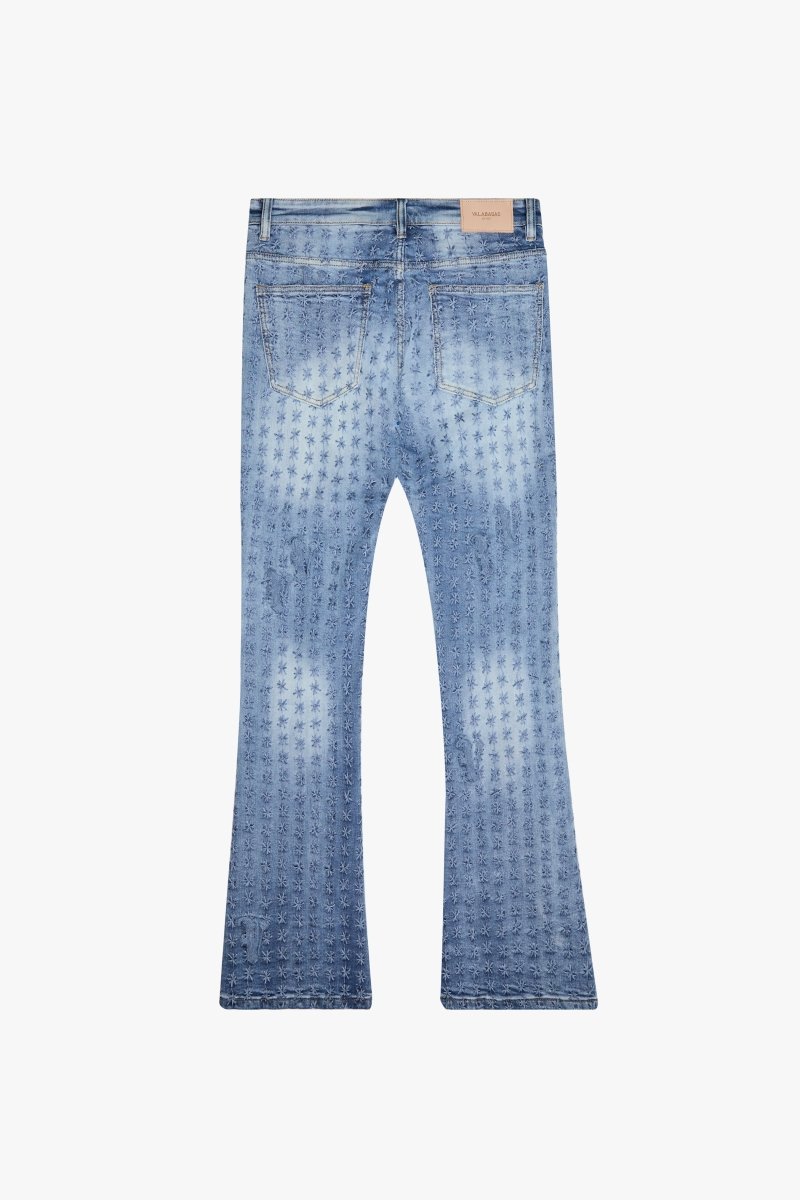 "ASTERISK" STACKED FLARE LT.BLUE/GREY