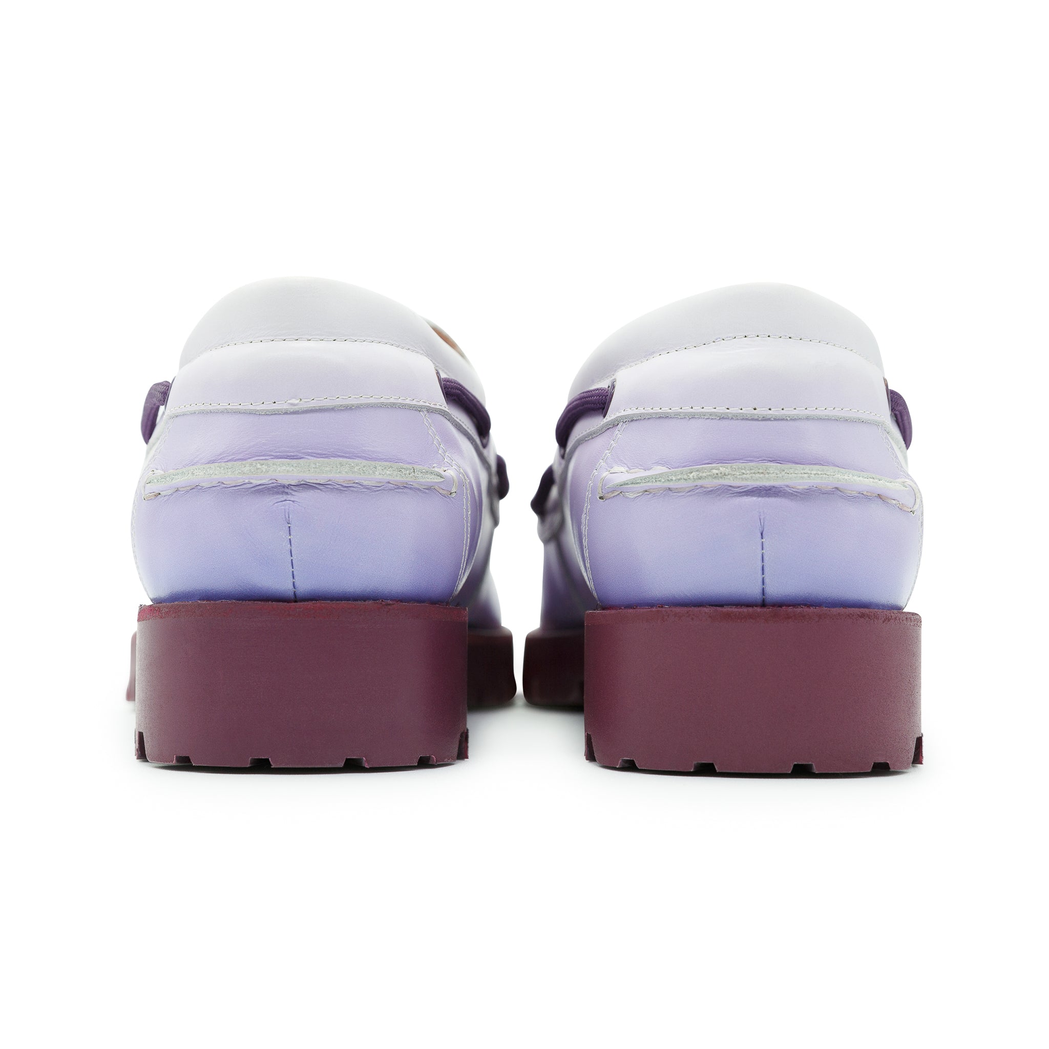 Printed Lace Lug Loafer [Purple]