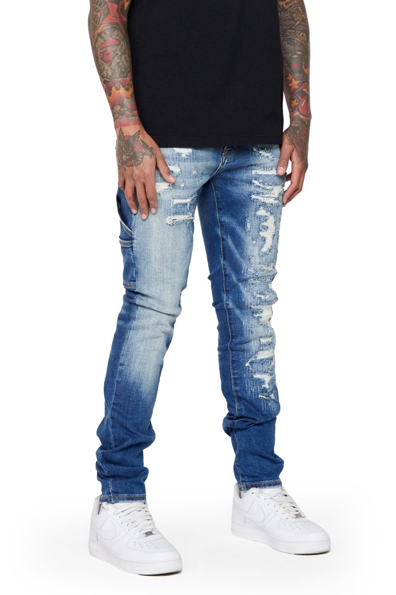 "AZURITE" SKINNY JEAN LIGHT WASHED