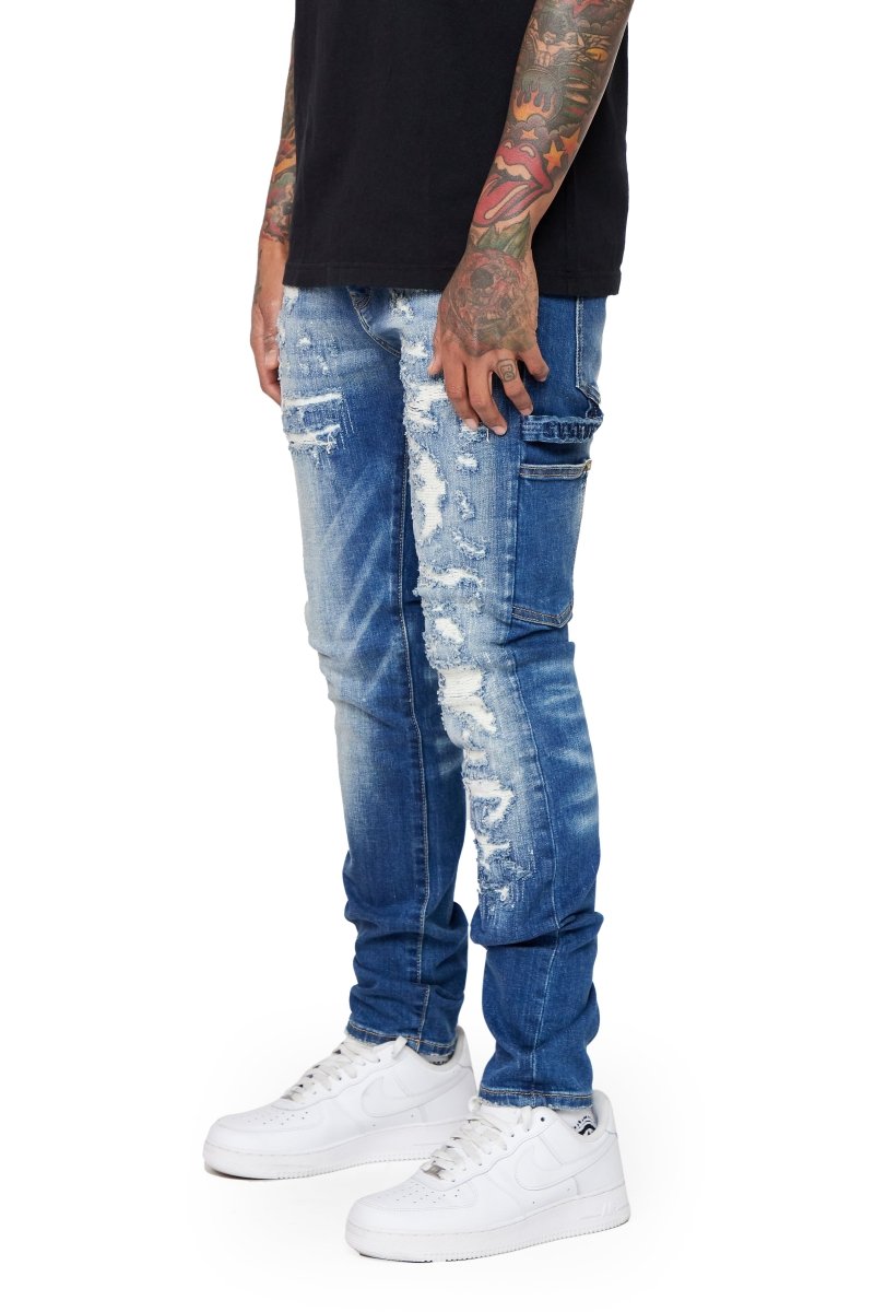 "AZURITE" SKINNY JEAN LIGHT WASHED