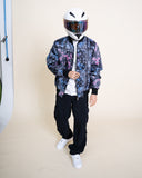 EPTM Tie Dye Bandana Bomber Jacket - Black