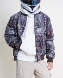 EPTM Tie Dye Bandana Bomber Jacket - Brown