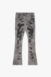 "BANDIT" STACKED FLARE JEAN CHARCOAL