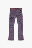 "BANDIT" STACKED FLARE JEAN LAVENDAR
