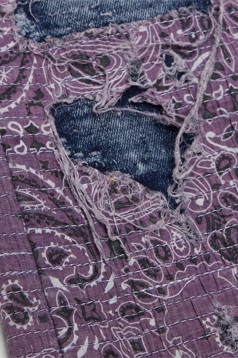 "BANDIT" STACKED FLARE JEAN LAVENDAR