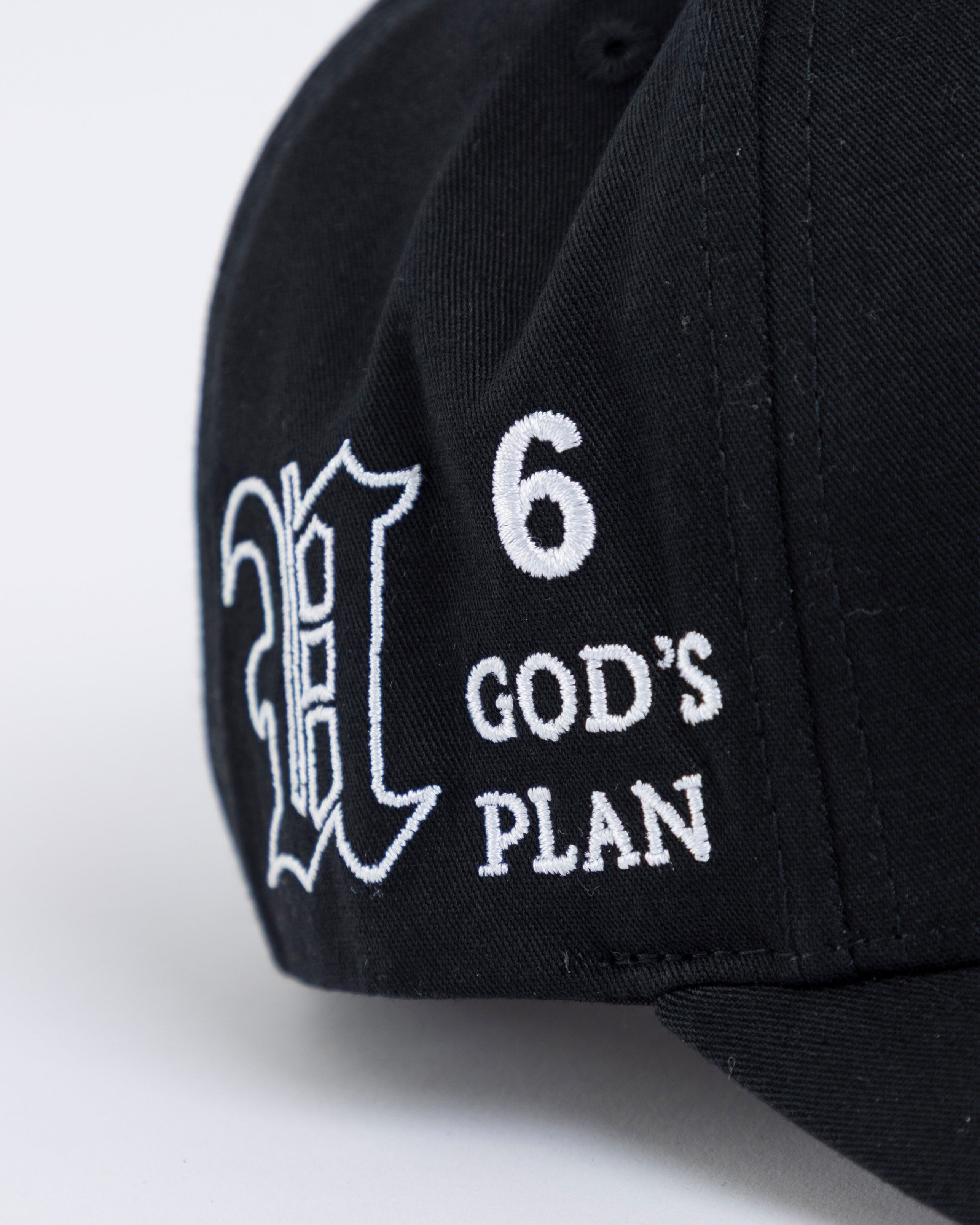 Basics God's Plan High Crown Cap Black