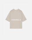 Basics Logo Ribbed Boxy Tshirt Cream