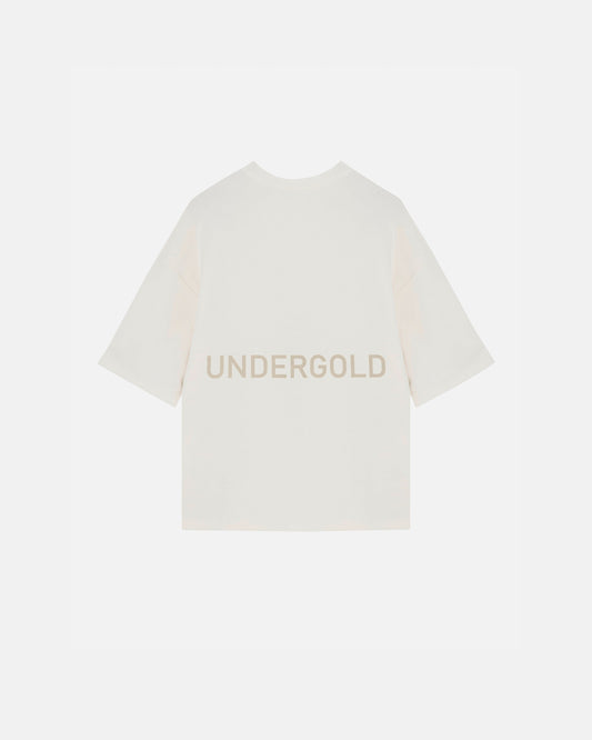 Basics Logo Ribbed Boxy Tshirt White
