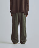 Basics Suede Trousers Olive Green