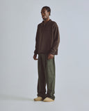 Basics Suede Trousers Olive Green