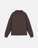 Basics Undergold Studio Knit Zip Up Long Sleeve Polo Shirt Brown