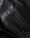 Basics UNDRGLD Leather Zip Up Hoodie Jacket Black