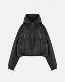 Basics UNDRGLD Leather Zip Up Hoodie Jacket Black