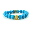 Turquoise Pharaoh Head Beaded Bracelet