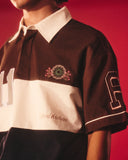 Rugby Polo (Brown/Navy)