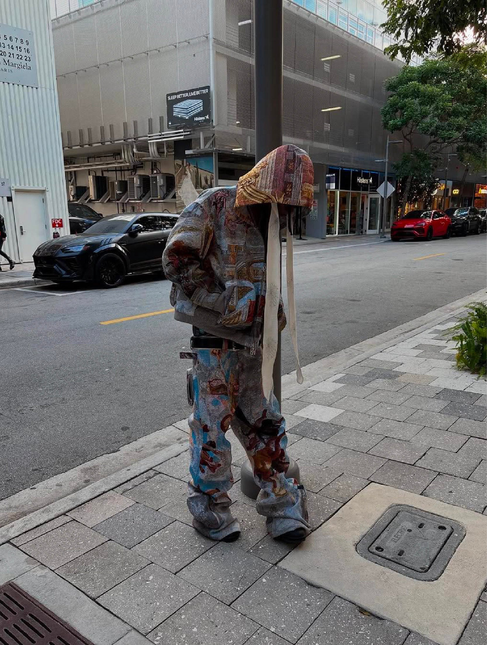 POZZOARTISTIC JACQUARD CARGO PANTS