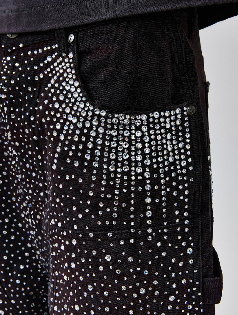 Redial 20k Diamond Shorts in Washed Black