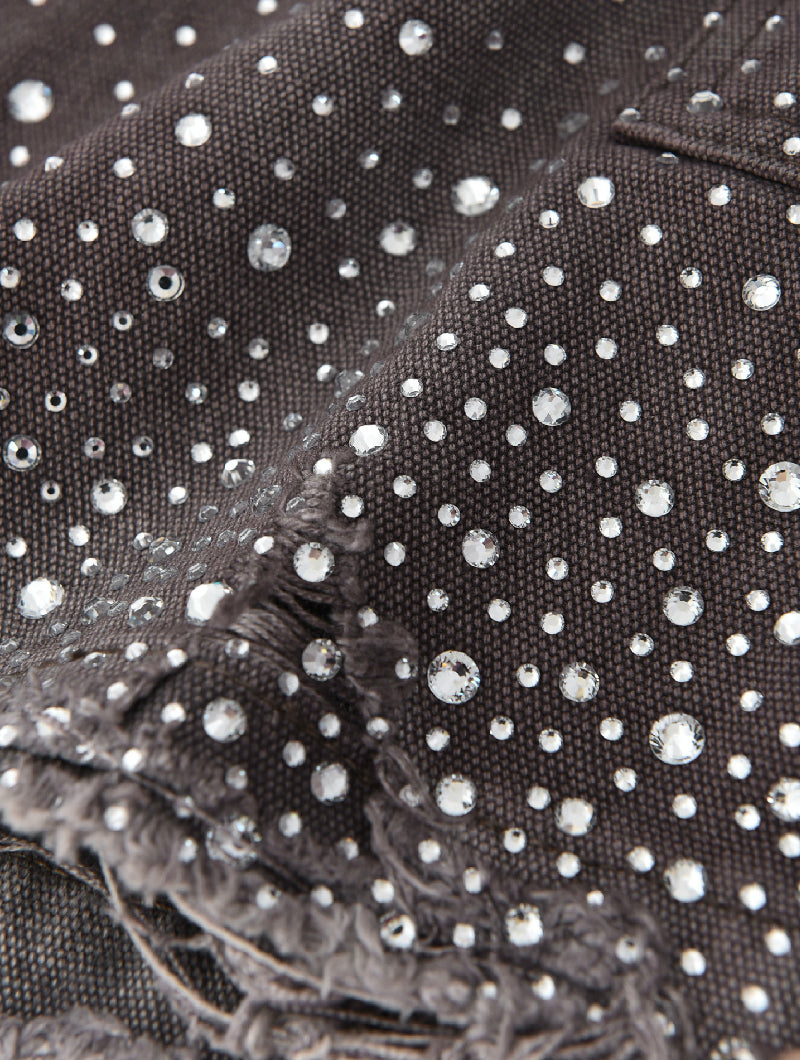 Redial 20k Diamond Shorts in Washed Brown