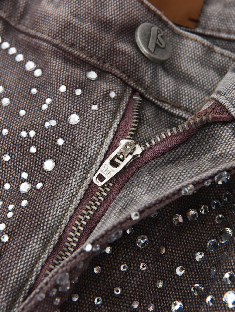 Redial 20k Diamond Shorts in Washed Brown