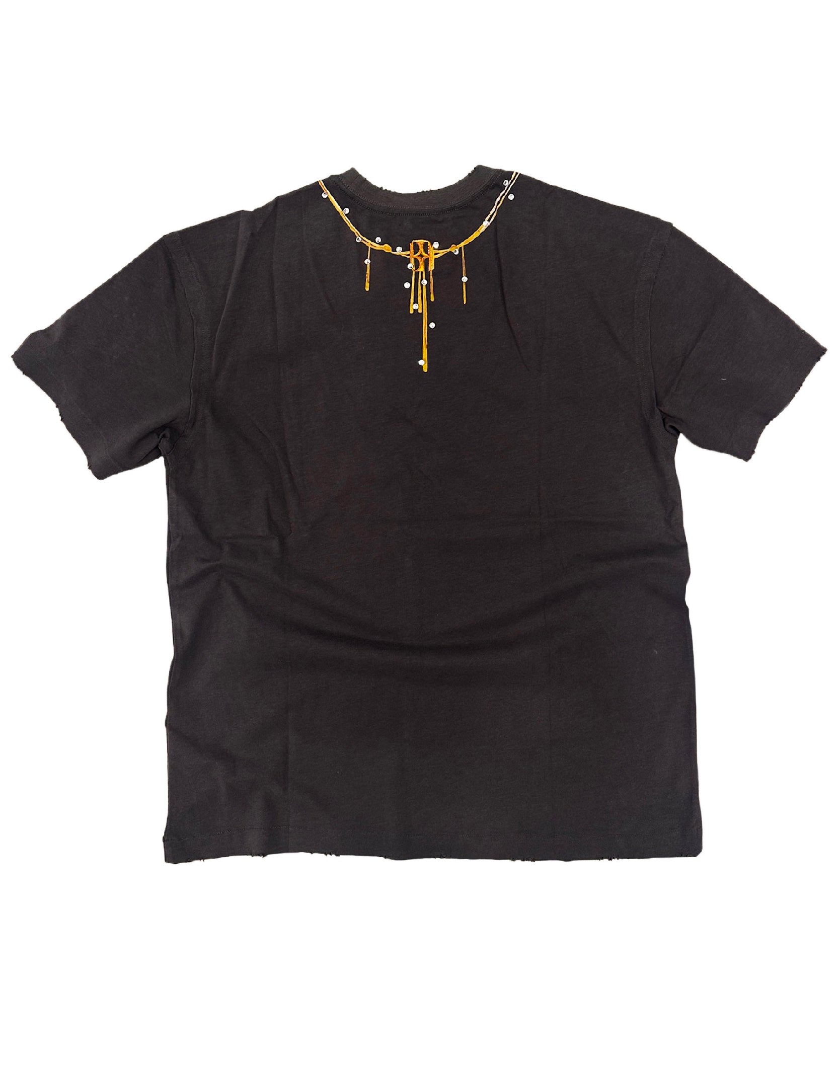 Gemstone Necklace Print T-Shirt in Dark Grey