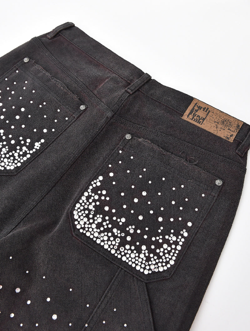 Redial 20k Diamond Shorts in Washed Black