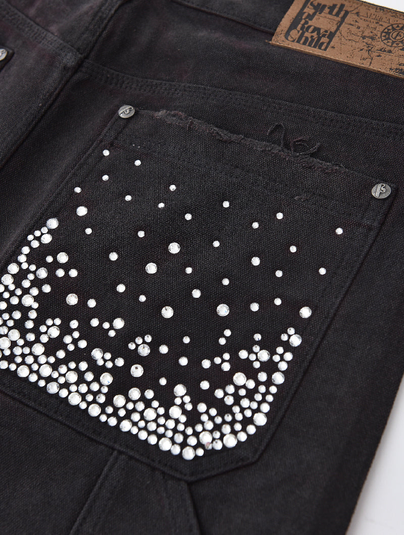 Redial 20k Diamond Shorts in Washed Black