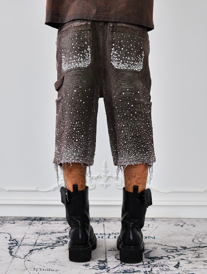 Redial 20k Diamond Shorts in Washed Brown