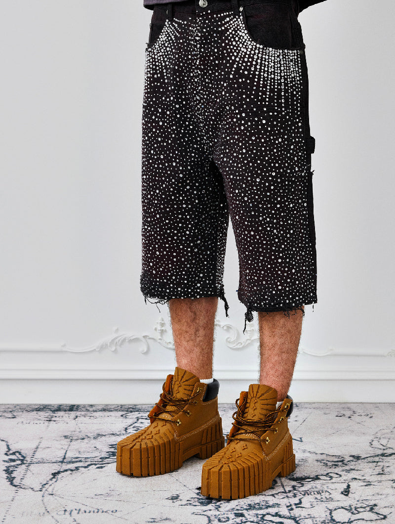 Redial 20k Diamond Shorts in Washed Black