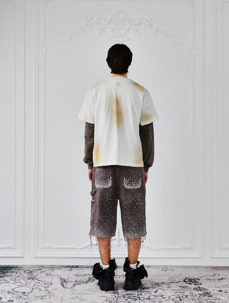 Redial 20k Diamond Shorts in Washed Brown