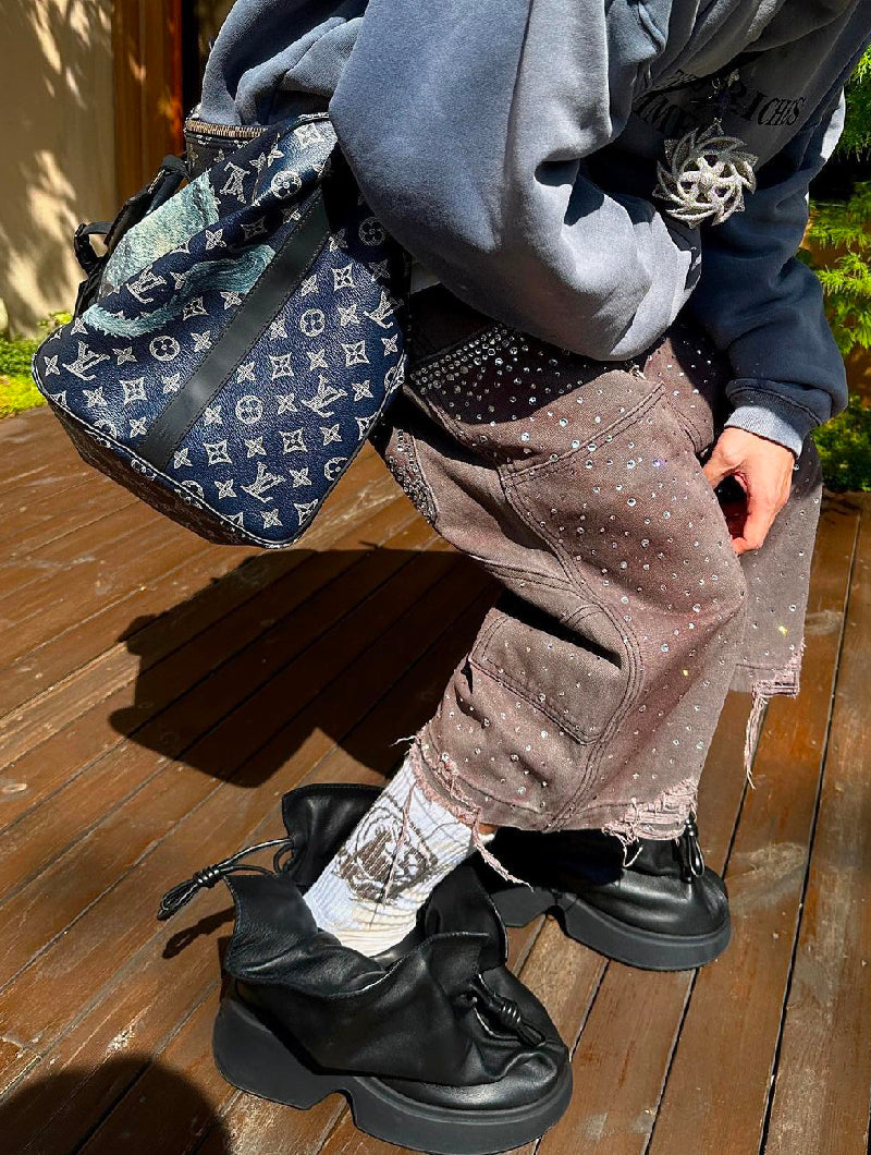 Redial 20k Diamond Shorts in Washed Brown