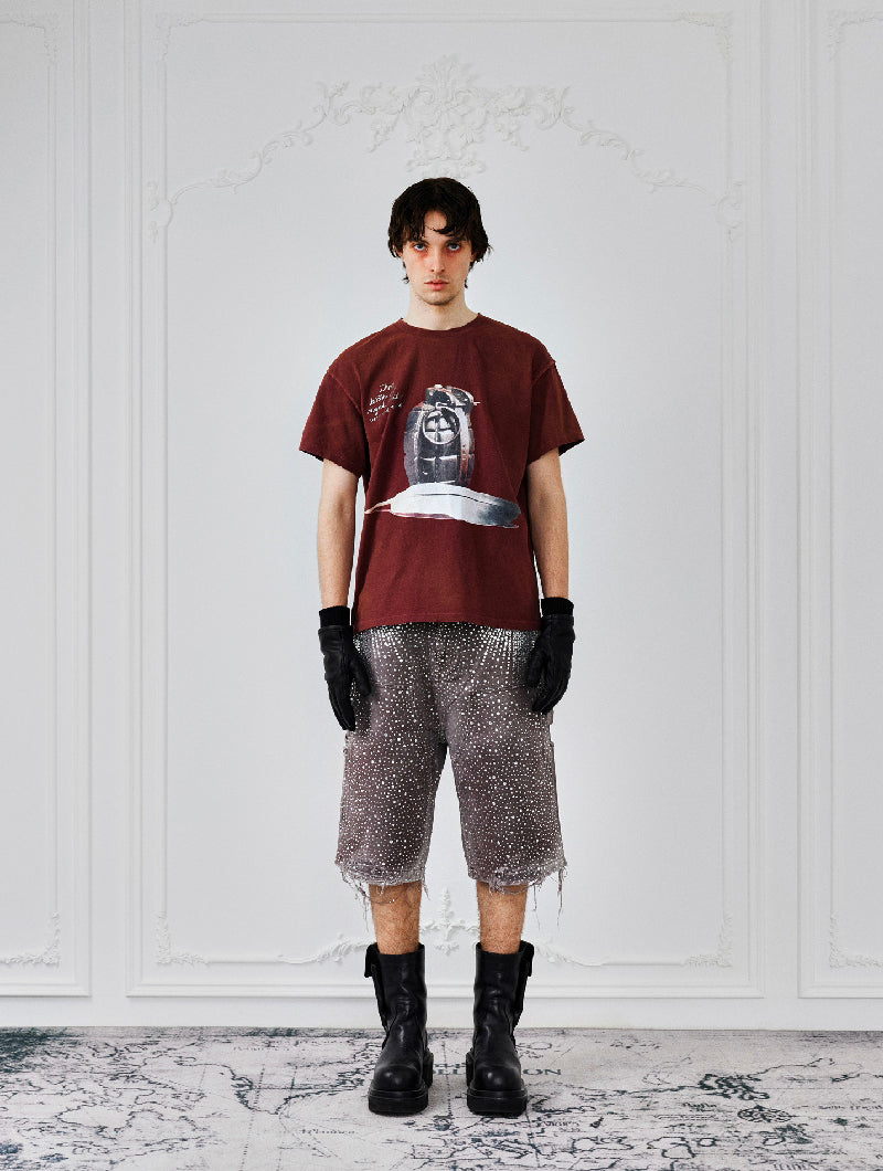 Redial 20k Diamond Shorts in Washed Brown