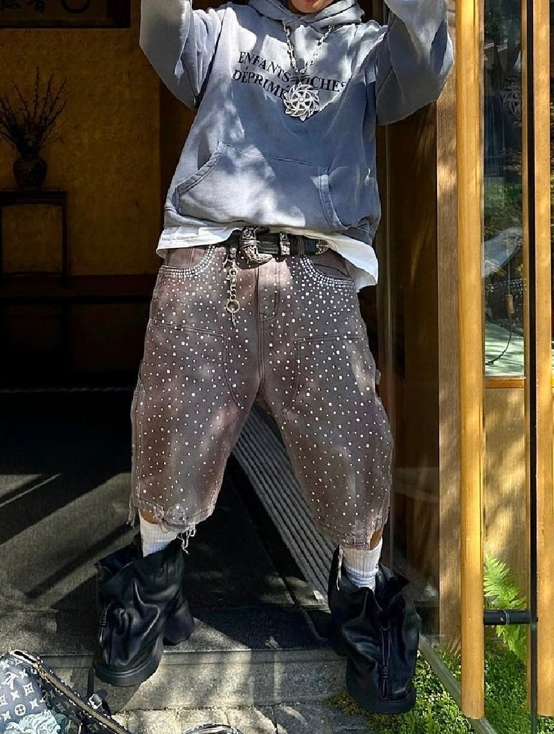 Redial 20k Diamond Shorts in Washed Brown