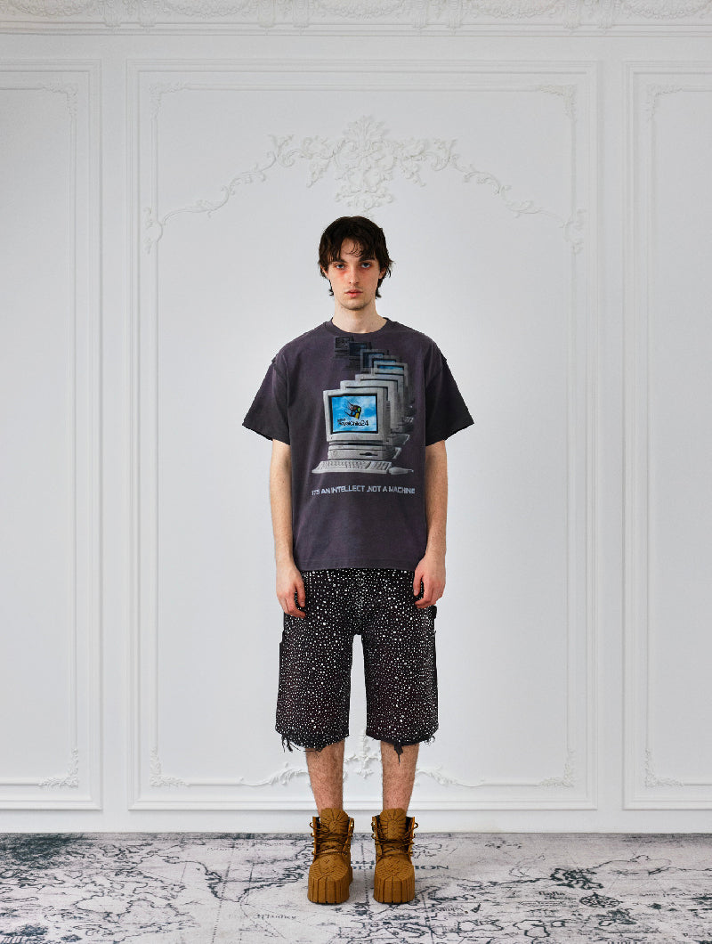 Redial 20k Diamond Shorts in Washed Black