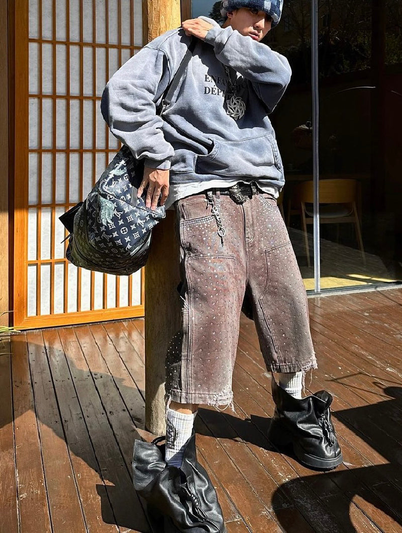 Redial 20k Diamond Shorts in Washed Black