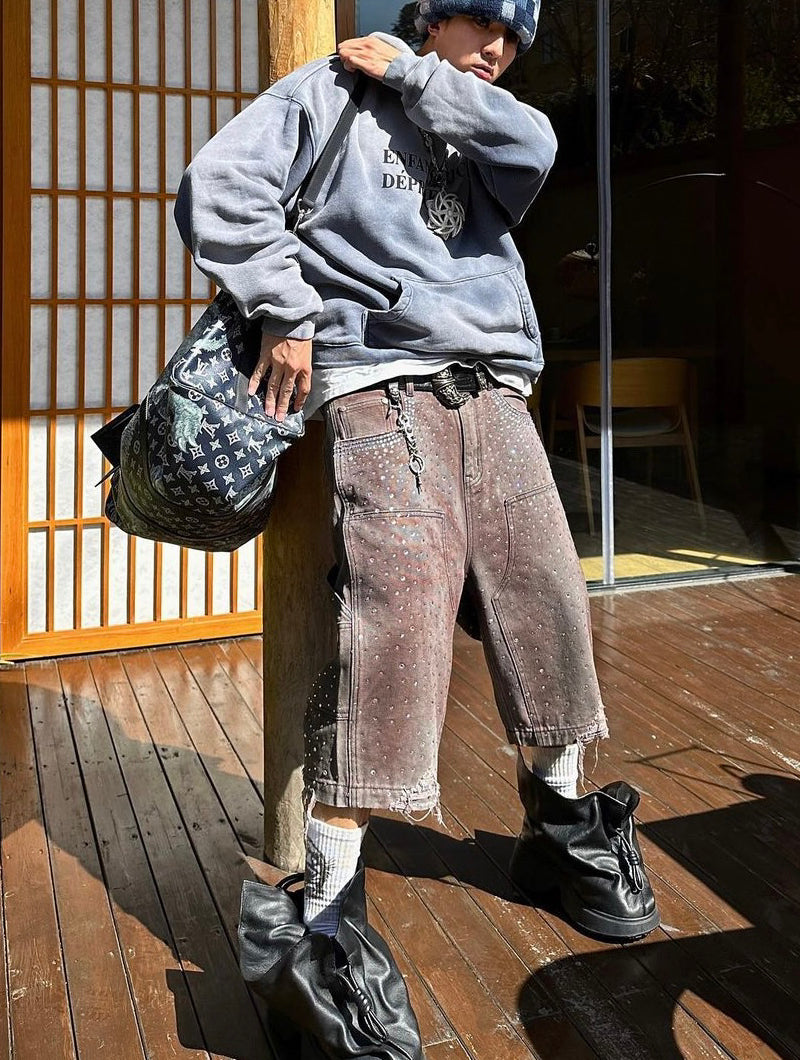 Redial 20k Diamond Shorts in Washed Brown