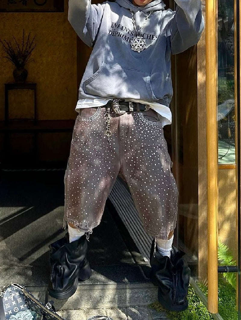 Redial 20k Diamond Shorts in Washed Black