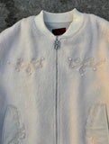 Pearl Embroidered Wool Jacket