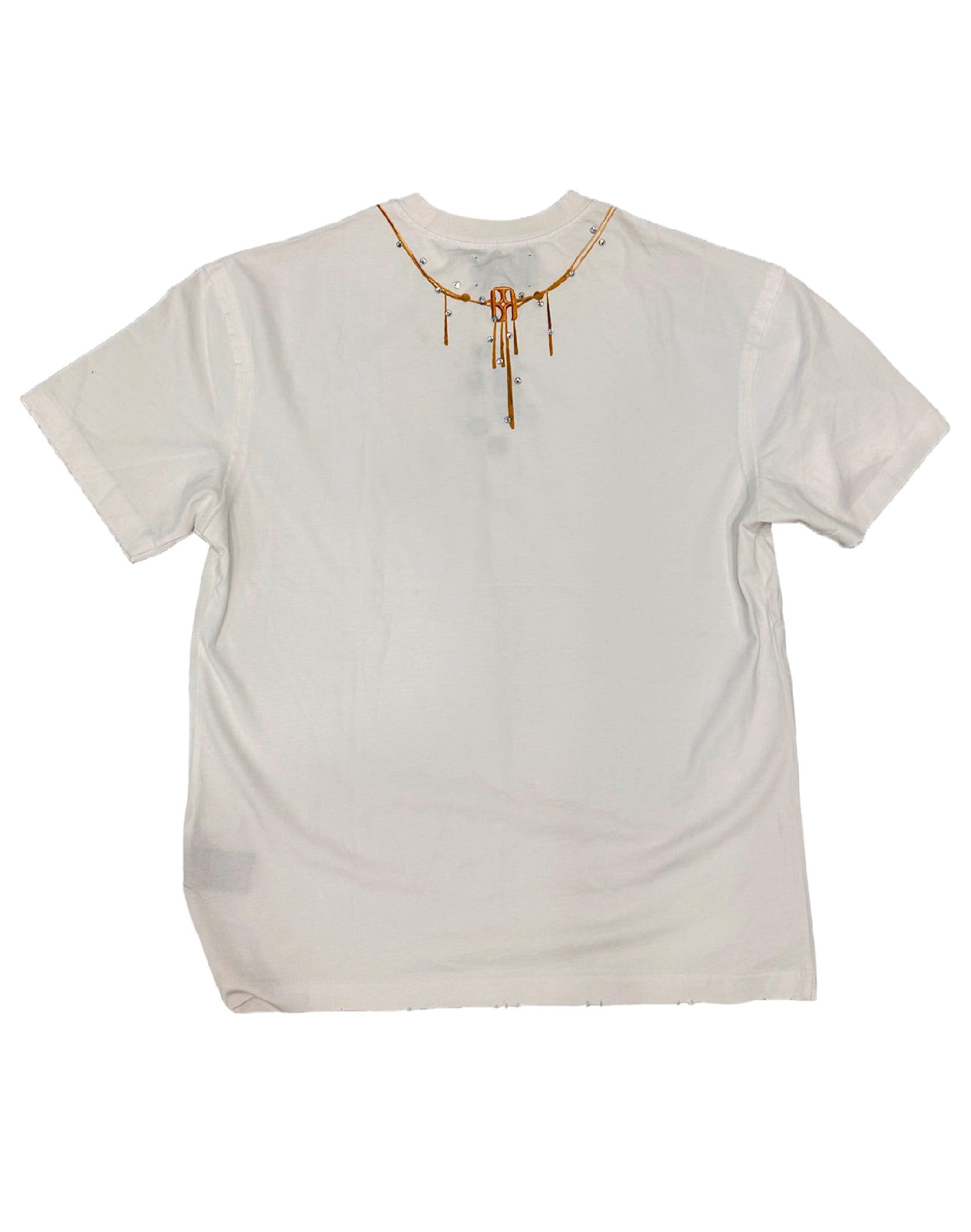 Gemstone Necklace Print T-Shirt in White