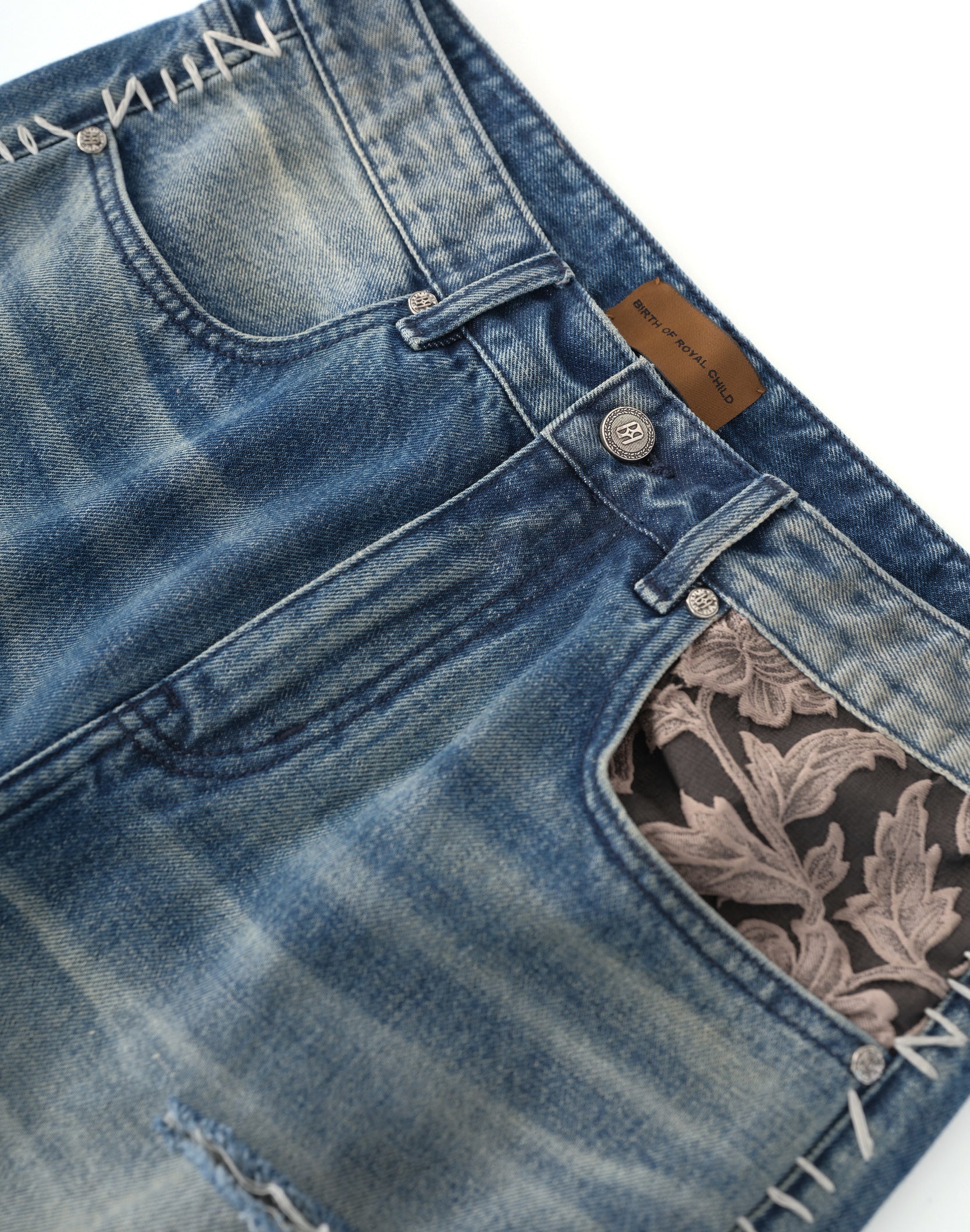 Patchwork Fade Denim Pants