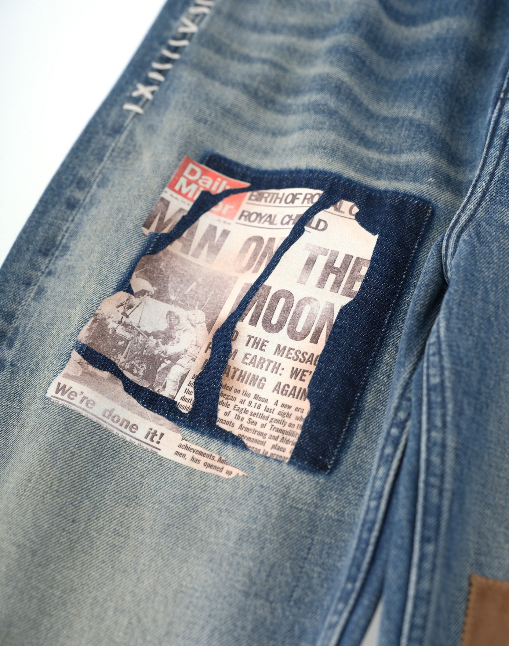 Patchwork Fade Denim Pants