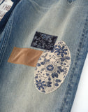 Patchwork Fade Denim Pants