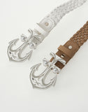 Braided Anchor Belt in White